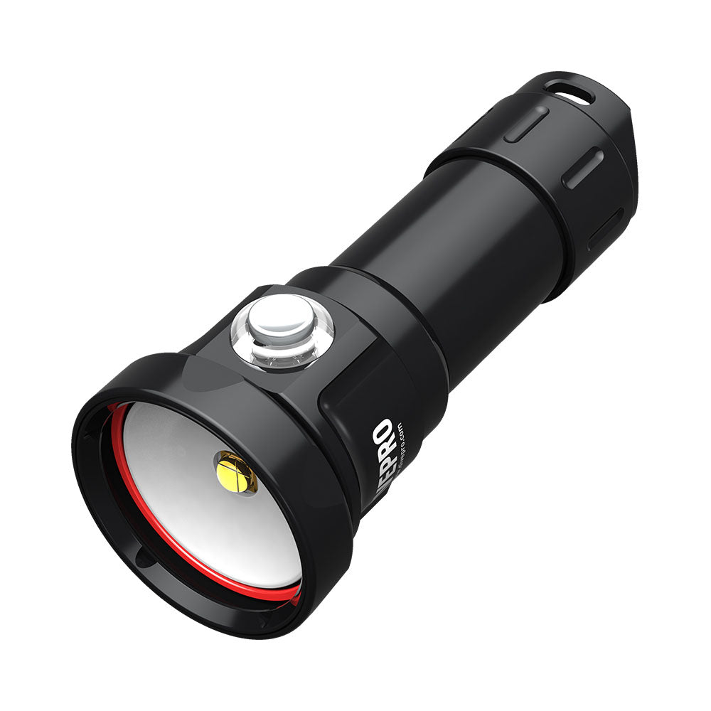Divepro Divepro D40F 4000LM +26650 power battery + USB charger+ Ball mount by Oyster Diving Shop