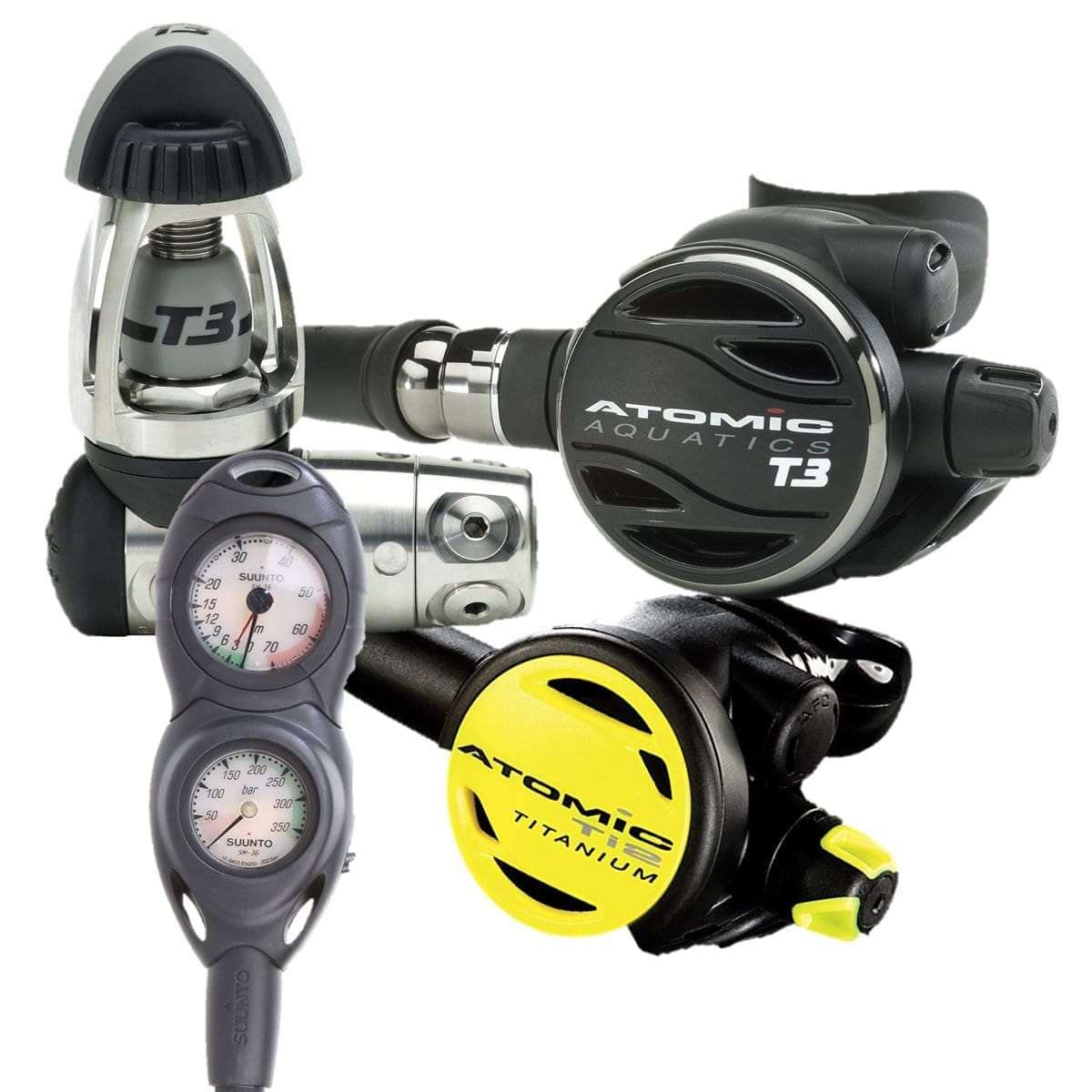 Atomic Aquatics Atomic Aquatics T3 Regulator Din / Add Ti2 Octo & Twin Gauges - Oyster Diving