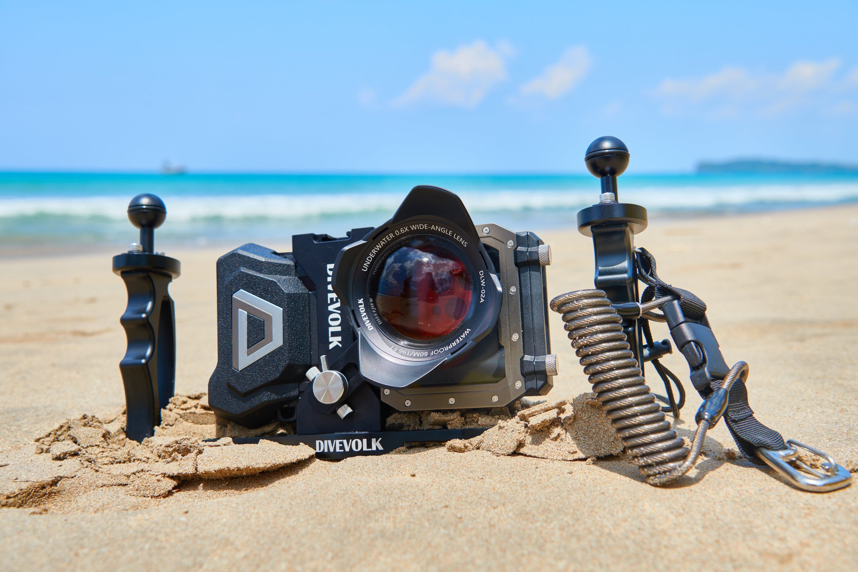 Divevolk Divevolk Diving Equipment Coil Lanyard - Oyster Diving