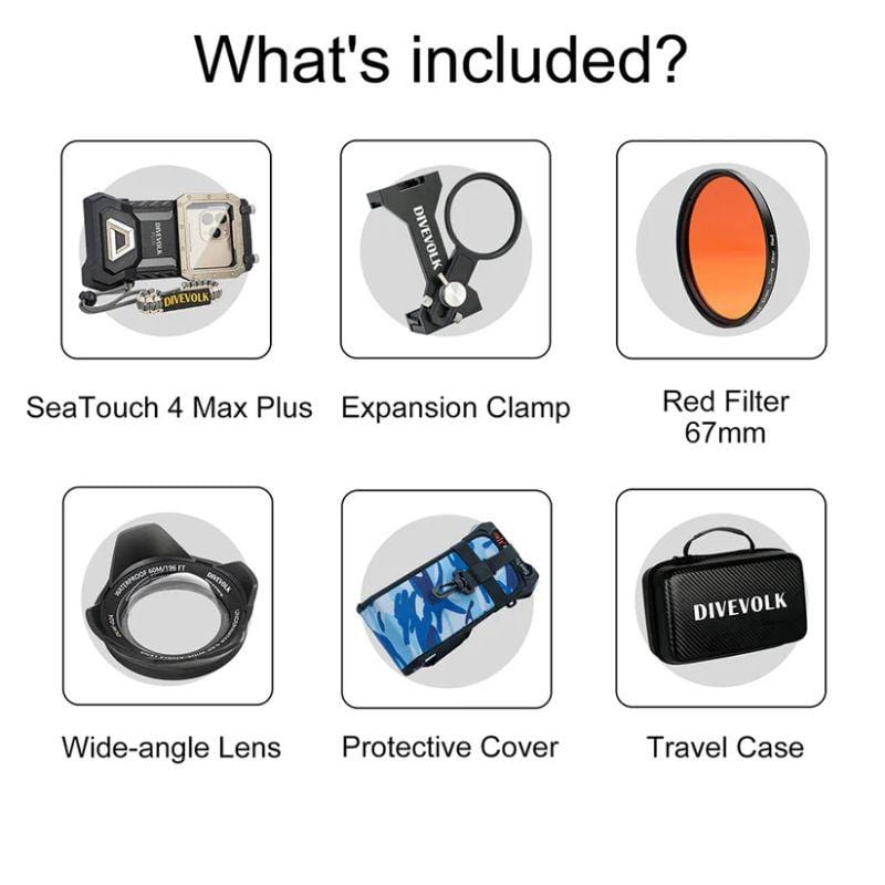 Divevolk Divevolk SeaTouch 4 MAX PLUS Underwater Housing Ocean Kits - Oyster Diving