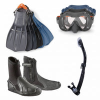 Fourth Element Seeker mask, Dry snorkel, Pelagic boots and Tech fins package
