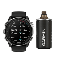 Garmin Garmin Descent MK3i Dive Computer Silver and black PVD titanium / 51mm with black/pebble grey silicone band / Yes - Oyster Diving
