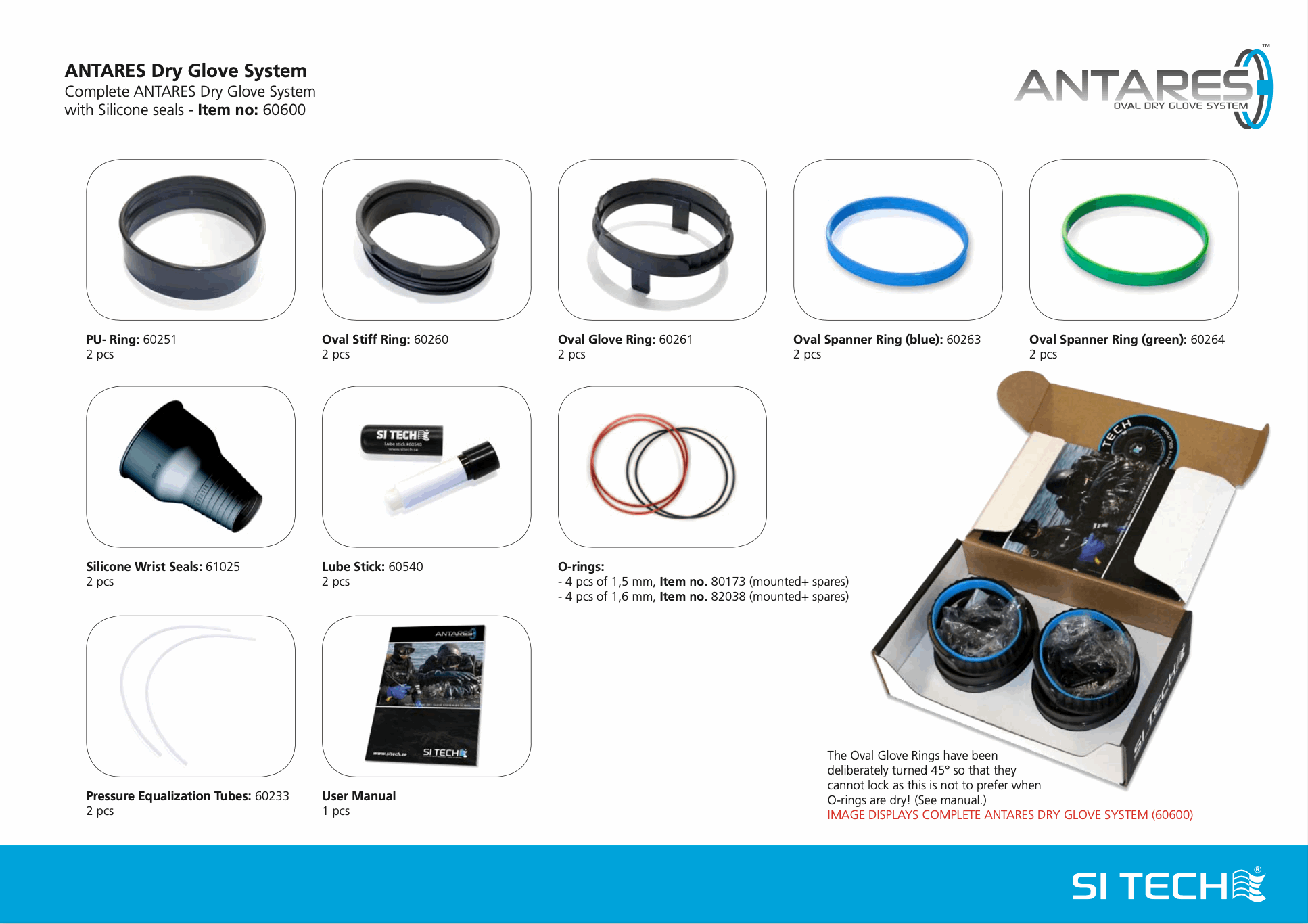 SiTech SiTech ANTARES + QCS Oval inc Silflex Seals - Oyster Diving