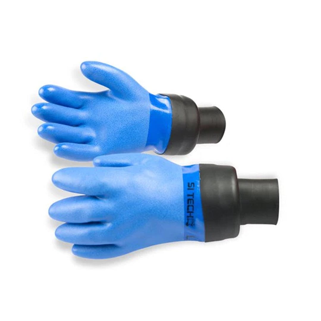 SiTech SiTech Blue PVC glove bottle neck, with liner (Pair) - Oyster Diving