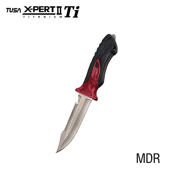 TUSA TUSA FK940 X-Pert II Knife Titanium Metallic Red - Oyster Diving