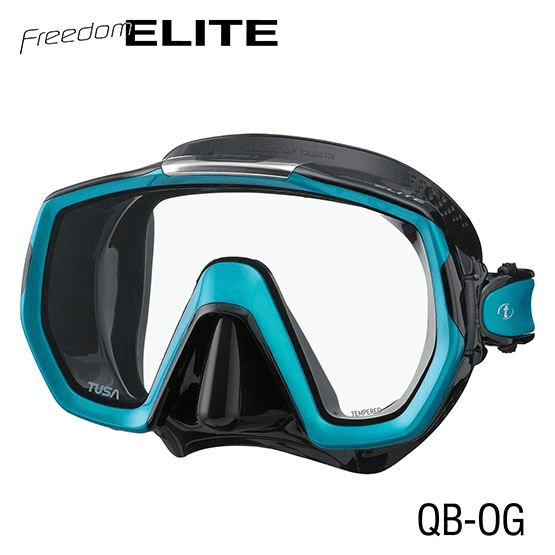 TUSA TUSA M1003 Freedom ELITE Mask Black / Ocean Green - Oyster Diving