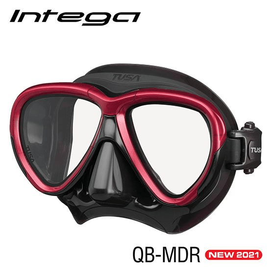 TUSA TUSA M2004 Intega Mask Black / Metallic Dark Red - Oyster Diving