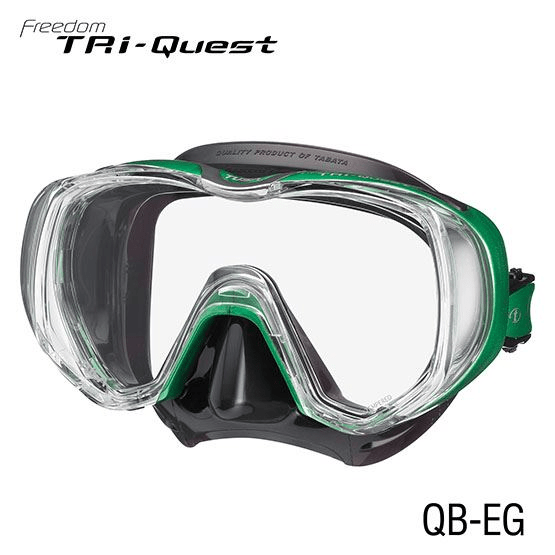 TUSA TUSA M3001 Freedom Tri-Quest Mask Black / Energy Green - Oyster Diving