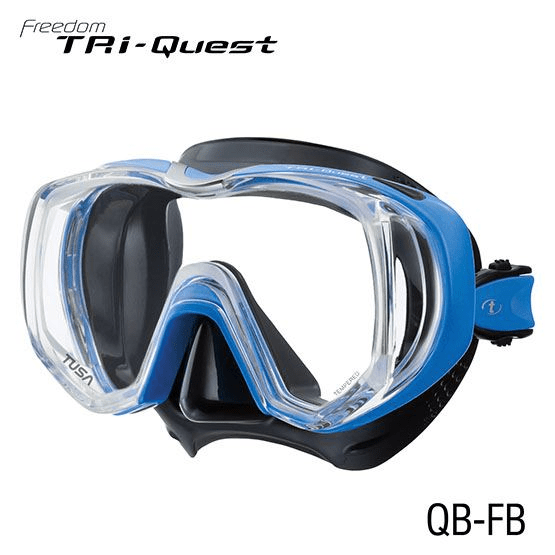 TUSA TUSA M3001 Freedom Tri-Quest Mask Black / Fishtail Blue - Oyster Diving