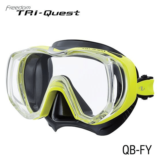 TUSA TUSA M3001 Freedom Tri-Quest Mask Black / Flash Yellow - Oyster Diving