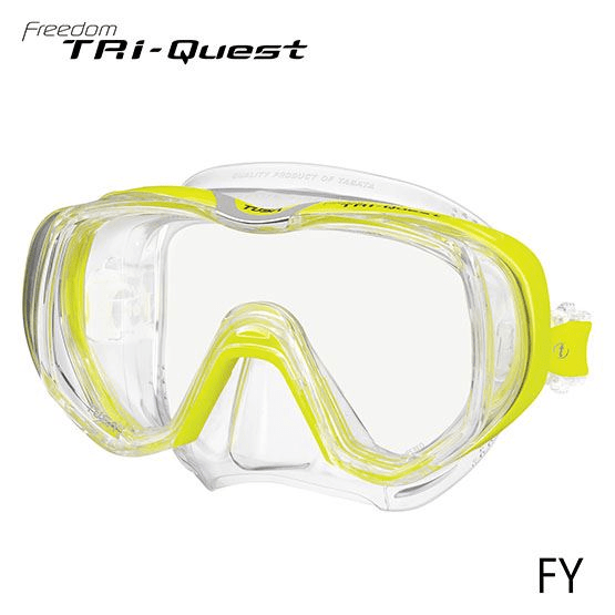 TUSA TUSA M3001 Freedom Tri-Quest Mask Flash Yellow - Oyster Diving