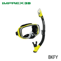 TUSA TUSA SPORT UC3325 Mask and Snorkel Set ADULT PRO Black / Flash Yellow - Oyster Diving