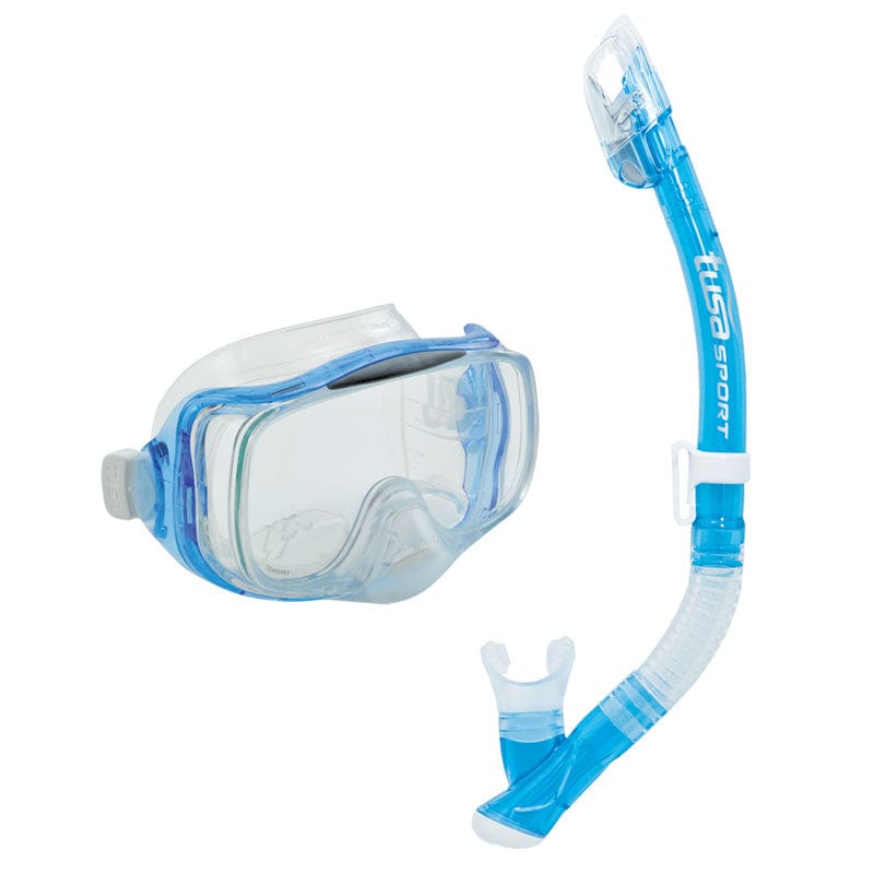 TUSA TUSA SPORT UC3325 Mask and Snorkel Set ADULT PRO Clear Blue - Oyster Diving