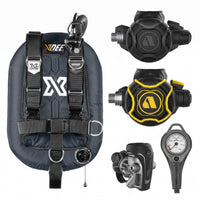 XDEEP Zeos 38 wing package with Apeks EVX200 regulator, octopus and pressure gauge