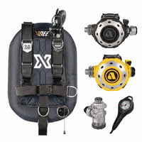 XDEEP Zeos 38 wing package with Apeks MTX-RC regulator, octopus and pressure gauge