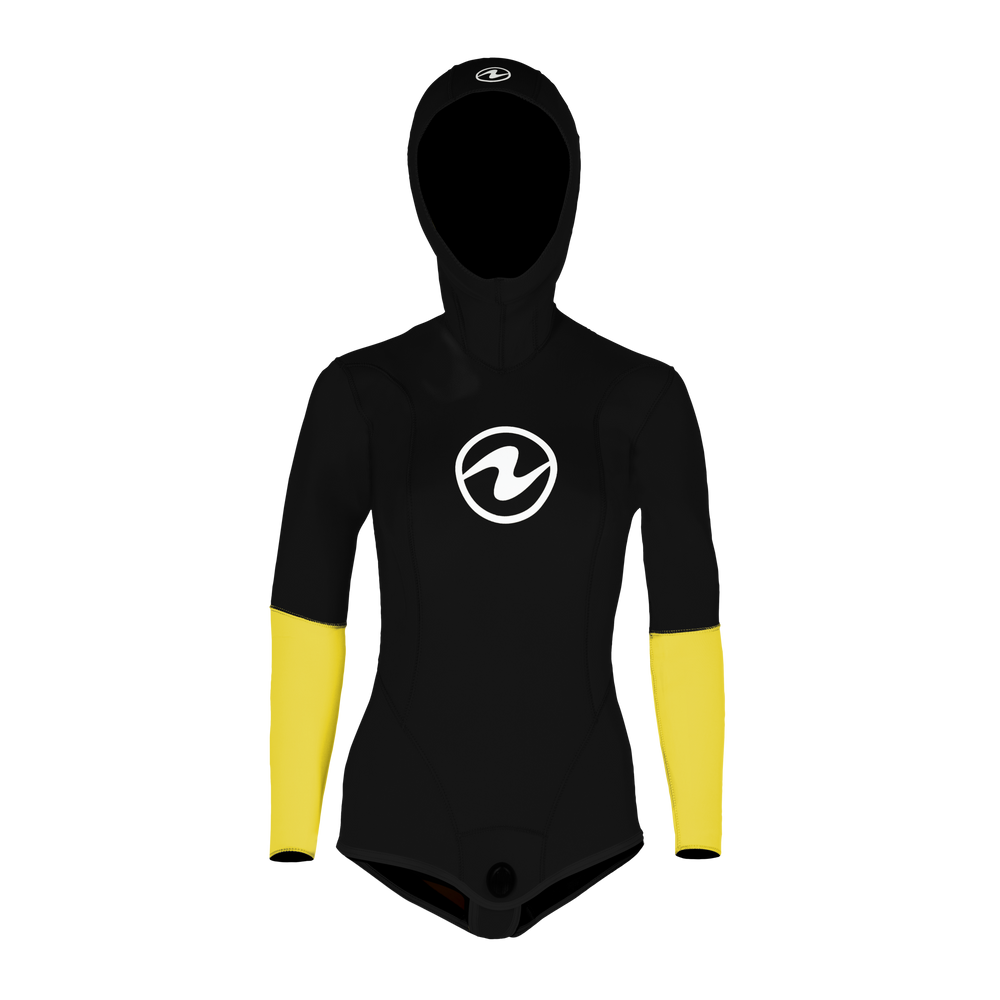 Aqualung Aqua Lung Freeflex Pro Jacket : Women S / 7MM / Black/Yellow - Oyster Diving