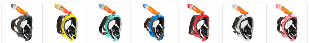 Ocean Reef Aria QR+ with Camera Holder Full-Face Mask and Snorkel S/M / Blue - Oyster Diving