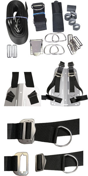 DIRZone DIRZone Harness including Hardware ADJUSTABLE - Oyster Diving