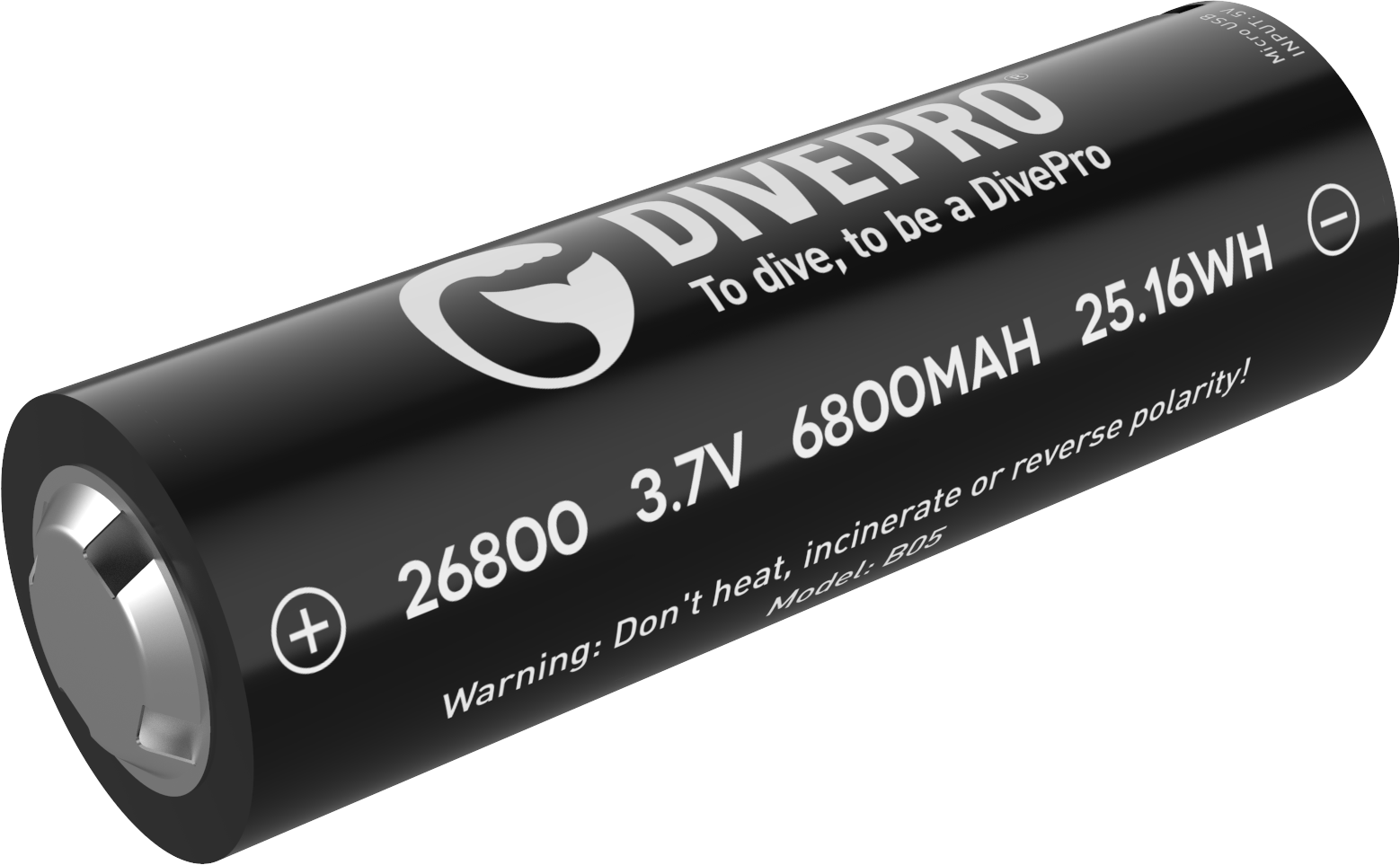 Divepro Divepro 26800 6800maH USB Rech Battery - Oyster Diving
