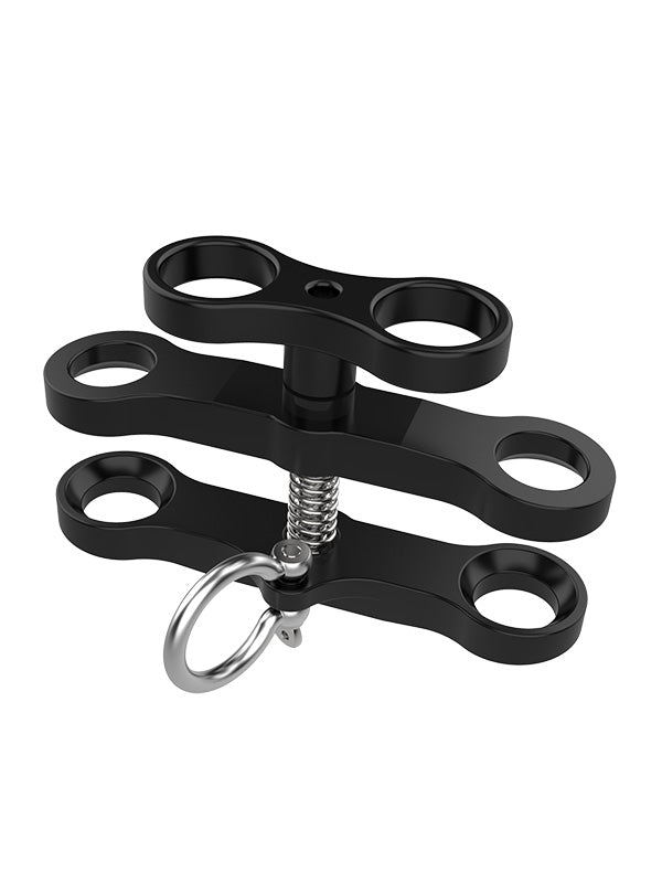 Divepro Divepro Double Butterfly Clamp - Extra Long with Shackle - Oyster Diving
