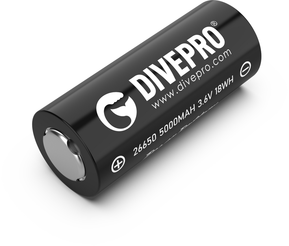 Divepro Divepro Power 26650 5500maH battery (Max discharger about 15A) by Oyster Diving Shop