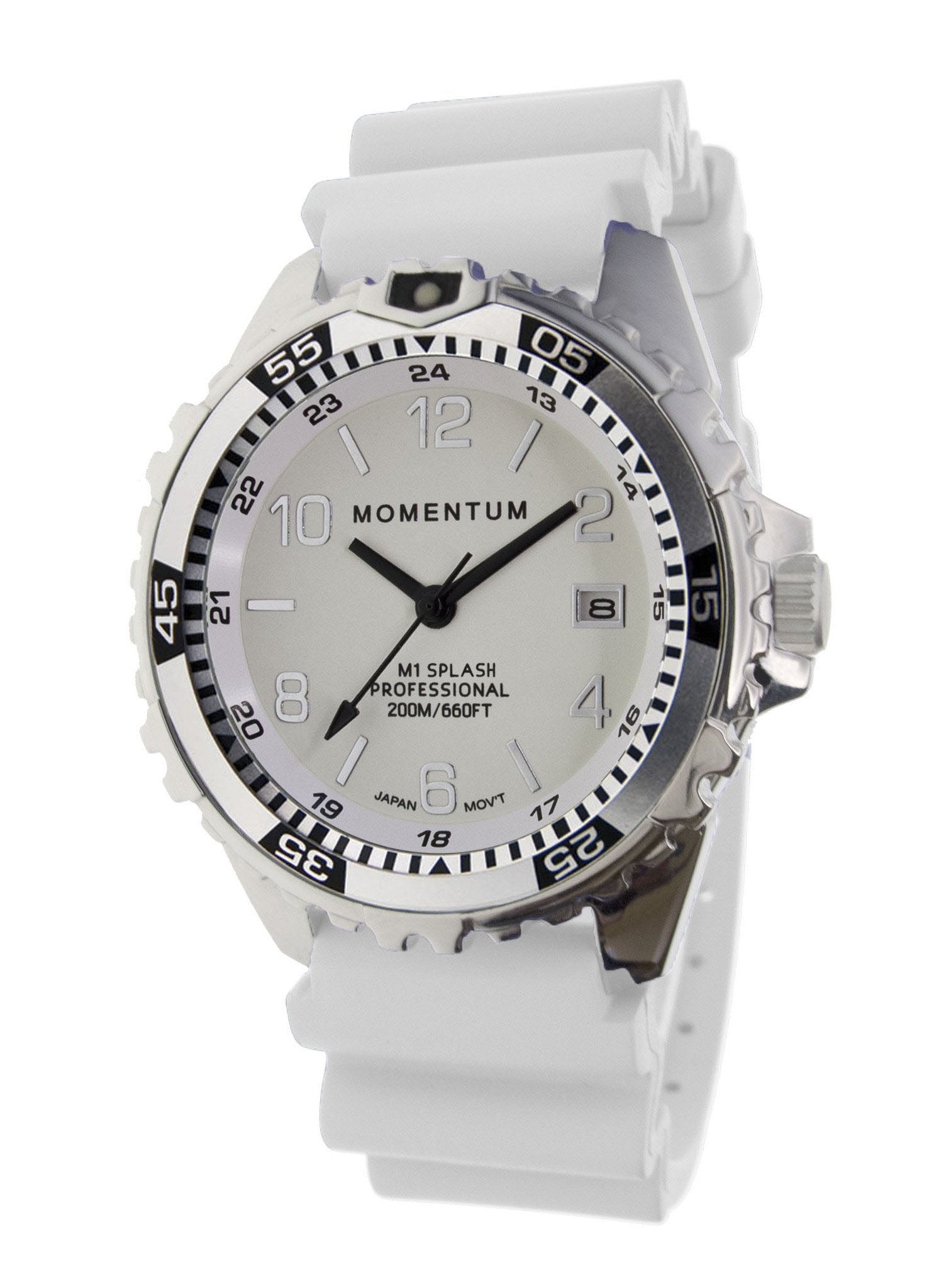 Momentum Momentum SPLASH, SS, WHITE/SILVER, WHITE 'TWIST' RUBBER by Oyster Diving Shop