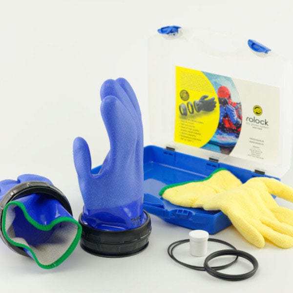 Rolock RoLock 3 with Blue PVC Gloves & Removable Inner Lining - Oyster Diving