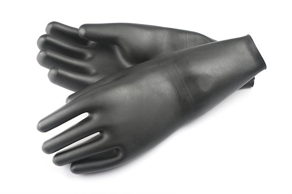 SiTech SiTech Five-finger glove, latex, with wrist cuff - L - pair by Oyster Diving Shop